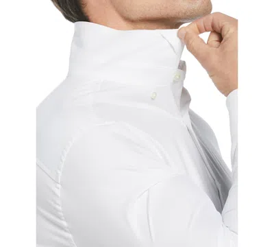 Perry Ellis Men's Untucked Total Stretch Slim Fit Shirt In White