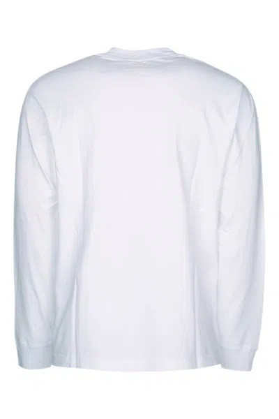 Jacquemus Le T-shirt Typo Long-sleeve Cotton T-shirt In White