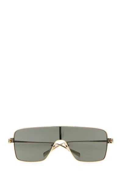 Gucci Women Platinum Metal Sunglasses In Gold