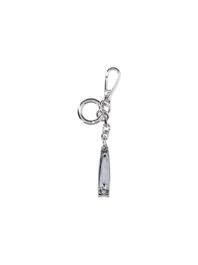 Maison Margiela Nail Cutter Keyring Charm In Metallic