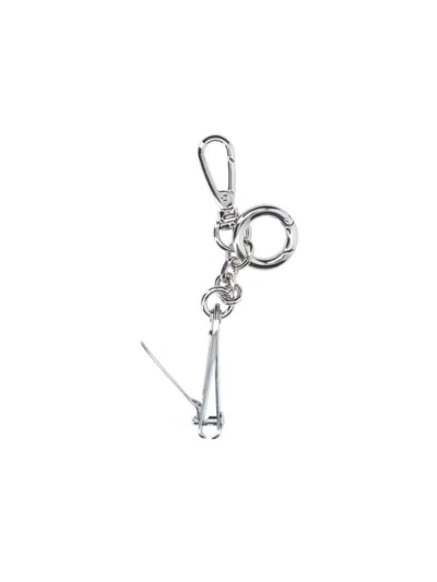 Maison Margiela Nail Cutter Keyring Charm In Metallic