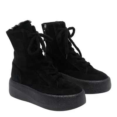 Vic Matie Round-toe Lace-up Boots In Black