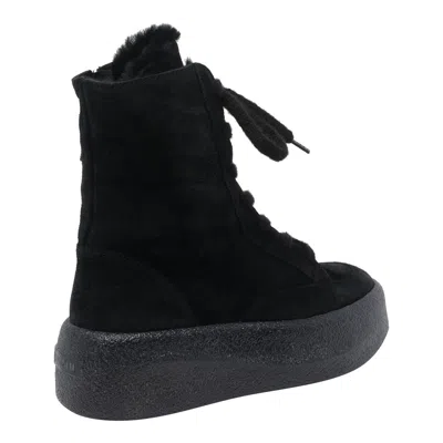 Vic Matie Round-toe Lace-up Boots In Black