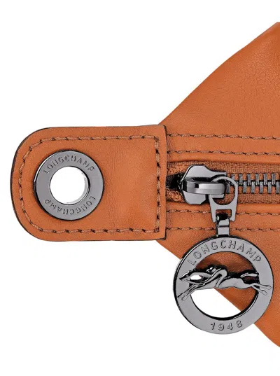 Longchamp 'le Pliage Xtra' Brown Medium Shoulder Bag With Adjustable And Removable Shoulder Steap And Embossed In Brown