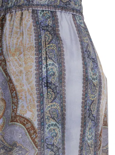 Zimmermann Wanderlust Paisley Relaxed Wide Leg Habutai Silk Drawstring Pants In Multi