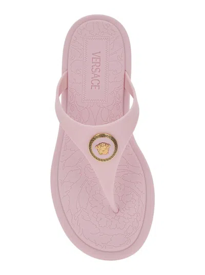 Versace Rubber Sandal In Pink