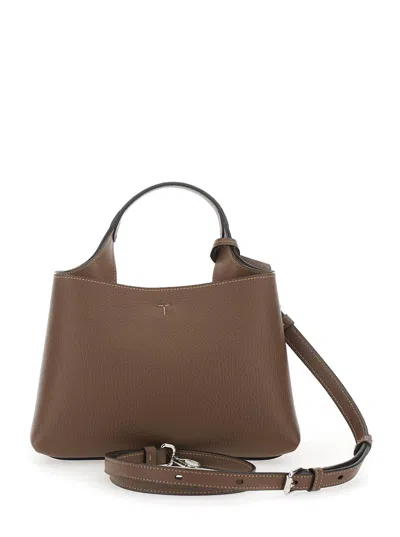 Tod's Apa Sacca Micro Pend. T Trac Pelle In Brown