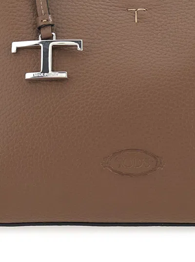 Tod's Apa Sacca Micro Pend. T Trac Pelle In Brown