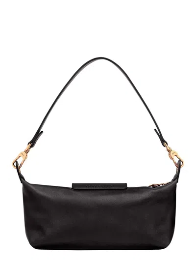 Longchamp 'le Pilage Xtra' Black Crossbody Bag With Removable Shoulder Strap And Embossed Logo On The Front In In Black
