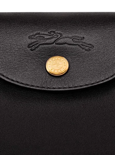 Longchamp 'le Pilage Xtra' Black Crossbody Bag With Removable Shoulder Strap And Embossed Logo On The Front In In Black