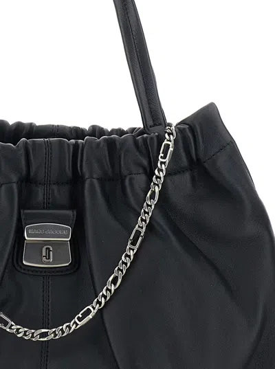 Marc Jacobs Leather Shoulder Bag With Chain And Straps In Black
