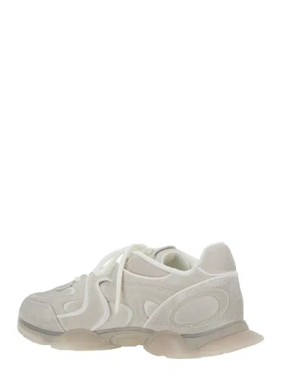 Axel Arigato Eris White Sneaker With Side Logo Lettering And Panel Design In Suede Man In Neutral