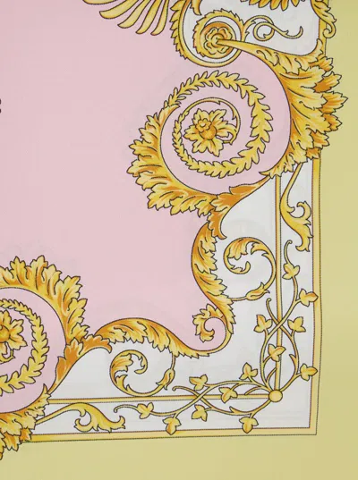 Versace Multicolor Scarf With All-over Baroque Print In Silk Woman In Multi