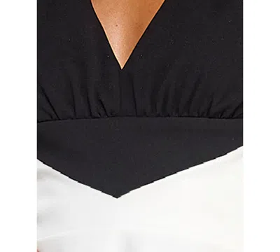 City Studios Juniors' Halter Fit & Flare Dress In Multi