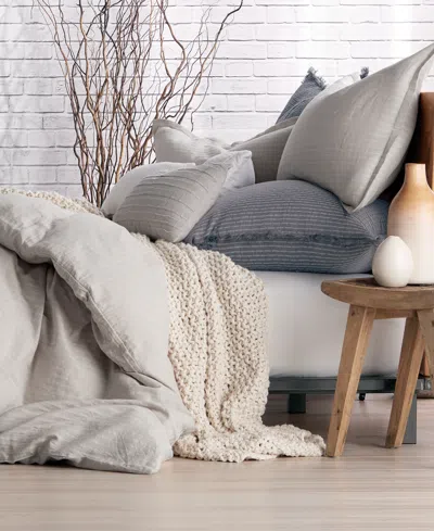 Dkny Pure Comfy Cotton Duvet Cover, Twin In Silver