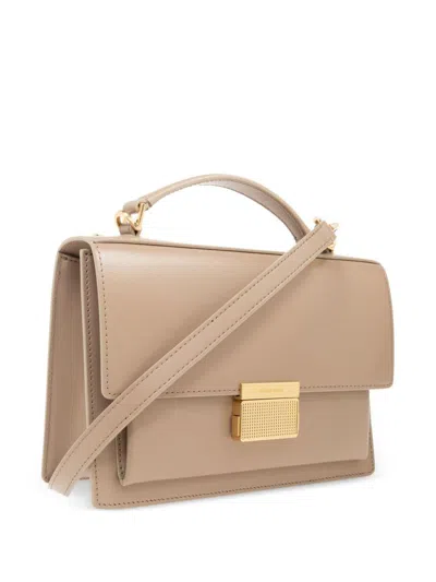 Golden Goose Beige Calf Leather Bag In Pink