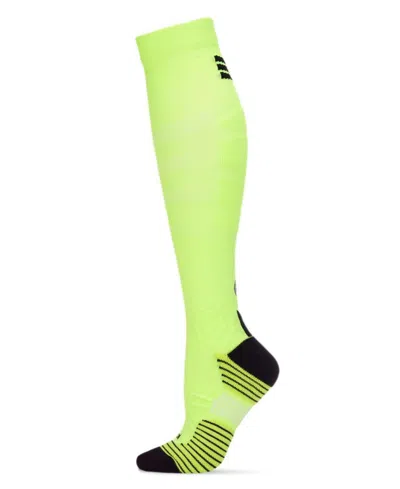 Memoi Women's Neon Compression Knee High Socks In White