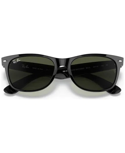 Ray Ban Unisex Low Bridge Fit Sunglasses, Rb2132f New Wayfarer Classic 58 In Black