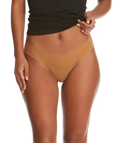 Hanky Panky Women's Breathe Soft Natural Rise Thong In Brown