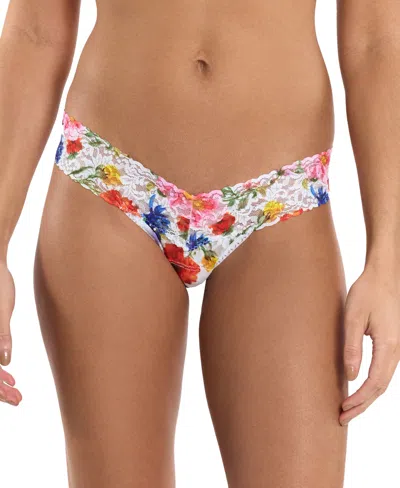 Hanky Panky Women's Printed Signature Lace Low Rise Thong In Multi