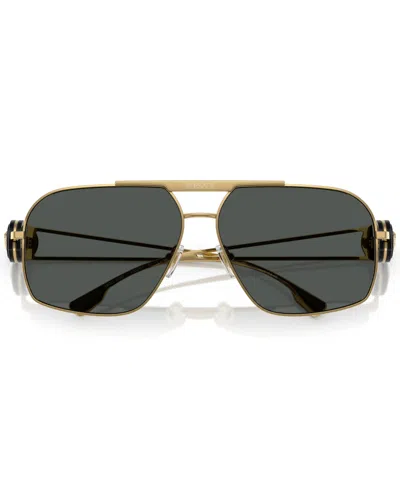 Versace Medusa Pilot-frame Sunglasses In Gray