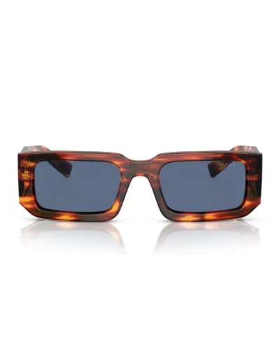 Prada Symbole Rectangular Unisex Sunglasses, Pr 6ys In Multi