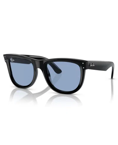 Ray Ban Wayfarer Reverse Sunglasses Black Frame Blue Lenses 50-22