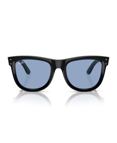 Ray Ban Wayfarer Reverse Sunglasses Black Frame Blue Lenses 50-22