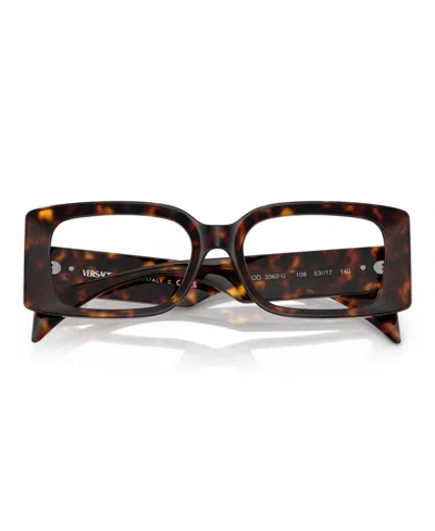 Versace Women's Eyeglasses, Ve3362u In Brown