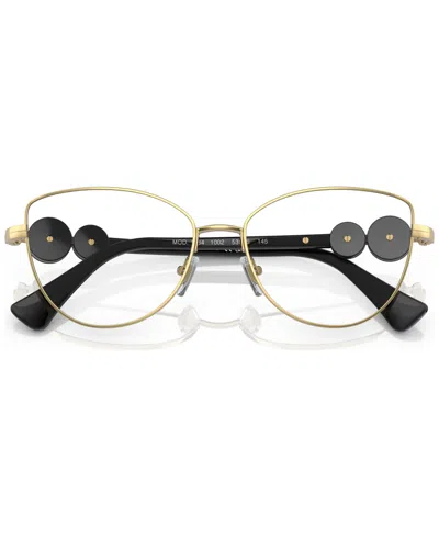 Versace Women's Cat Eye Eyeglasses, Ve128455-o In Gold