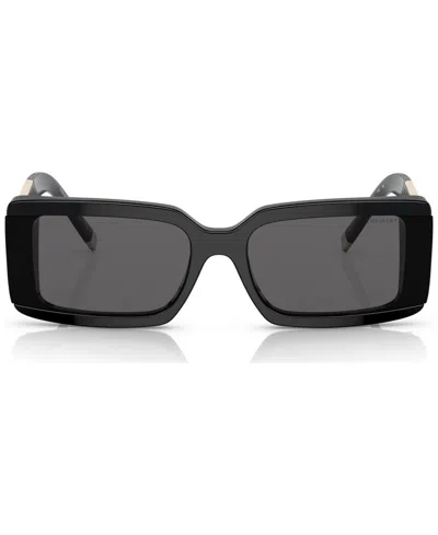 Tiffany & Co Tf4197 Rectangle-frame Acetate Sunglasses In Black