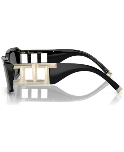 Tiffany & Co Tf4197 Rectangle-frame Acetate Sunglasses In Black