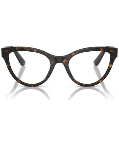Dolce & Gabbana Women's Butterfly Eyeglasses, Dg3372 52 In Black