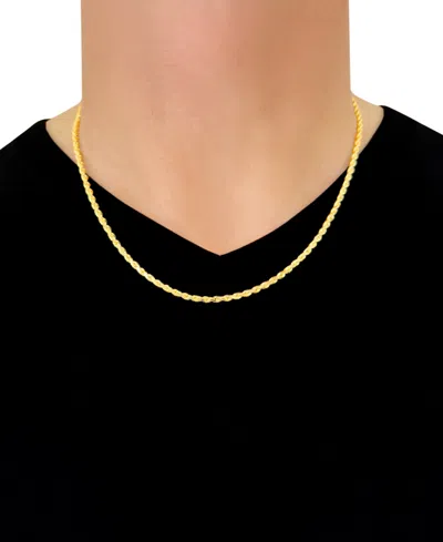 Italian Gold Forza Rope Chain 28" Necklace (2-3/4mm) In 14k Gold In Gold