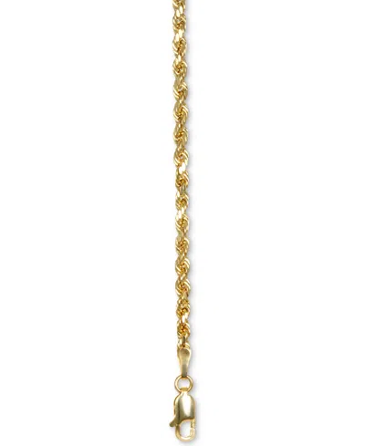 Italian Gold Forza Rope Chain 28" Necklace (2-3/4mm) In 14k Gold In Gold