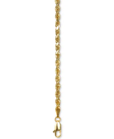 Italian Gold Forza Rope Chain 26" Necklace (3-1/5mm) In 14k Gold In Gold