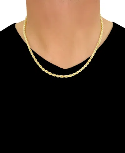 Italian Gold Forza Rope Chain 20" Necklace (4-1/10mm) In 14k Gold In Gold