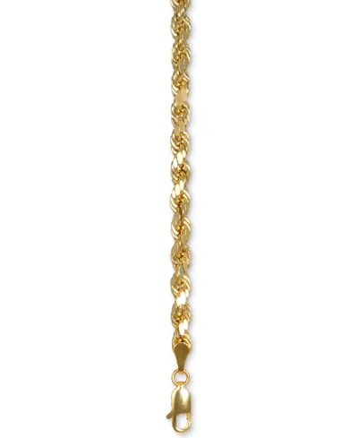 Italian Gold Forza Rope Chain 20" Necklace (4-1/10mm) In 14k Gold In Gold