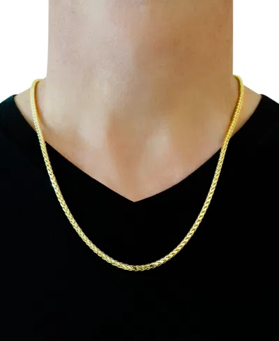 Macy's Polished Square Wheat 24" Chain Necklace (3mm) In 14k Gold In Gold