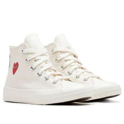 Converse (ps)  X Comme Des Garcons Play Single Heart Chuck Taylor All Star 70 Hi 'milk' In Multi