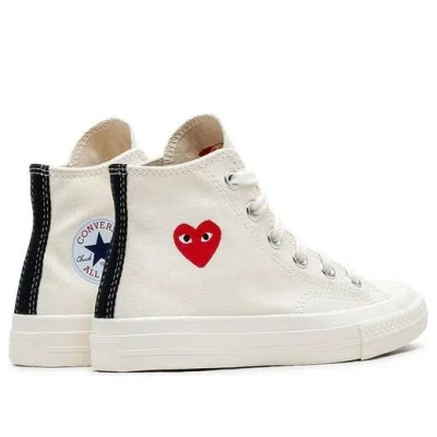 Converse (ps)  X Comme Des Garcons Play Single Heart Chuck Taylor All Star 70 Hi 'milk' In Multi