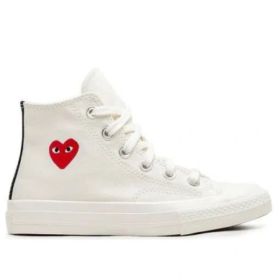 Converse (ps)  X Comme Des Garcons Play Single Heart Chuck Taylor All Star 70 Hi 'milk' In Multi