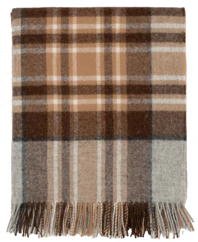 Prince Of Scots Highland Tweeds Shetland Lambswool Throw, 55 " X 72"