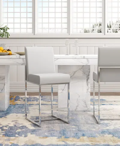 Manhattan Comfort Element Leatherette Upholstered Bar Stool