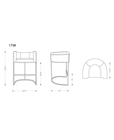 Manhattan Comfort Cosmopolitan Leatherette Upholstered Counter Stool In Multi