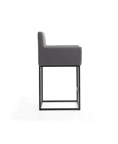 Manhattan Comfort Ambassador 38" Leatherette Upholstered Counter Stool In Multi