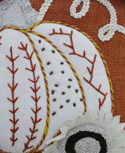 Vibhsa Pumpkin Tassels Harvest Decorative Pillow, 20" X 20"