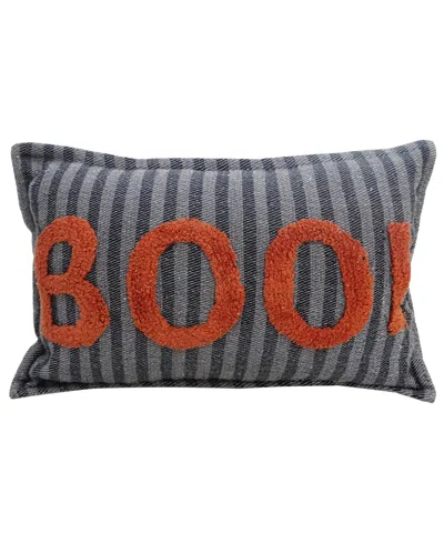 Vibhsa Halloween Boo Decorative Pillow, 24" X 14"