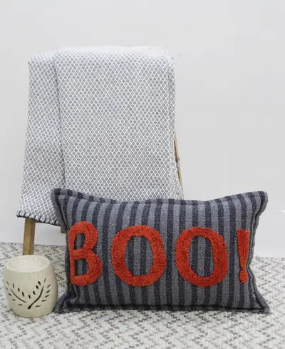 Vibhsa Halloween Boo Decorative Pillow, 24" X 14"