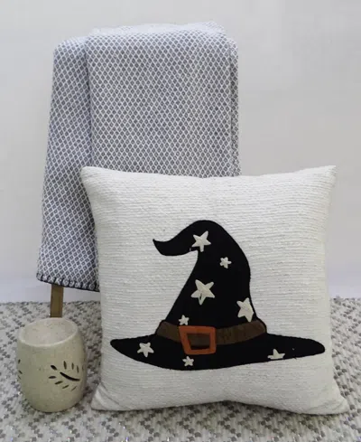 Vibhsa Halloween Witch Hat Decorative Pillow, 20" X 20"